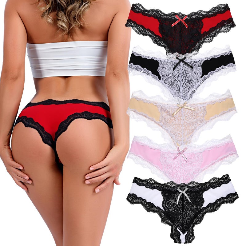 SPFAS Women's Lace Underwear Sexy Panties for Women Comfort Cheeky Bikini Underwear Soft Hipster Brief Panties for Ladies - Image 1